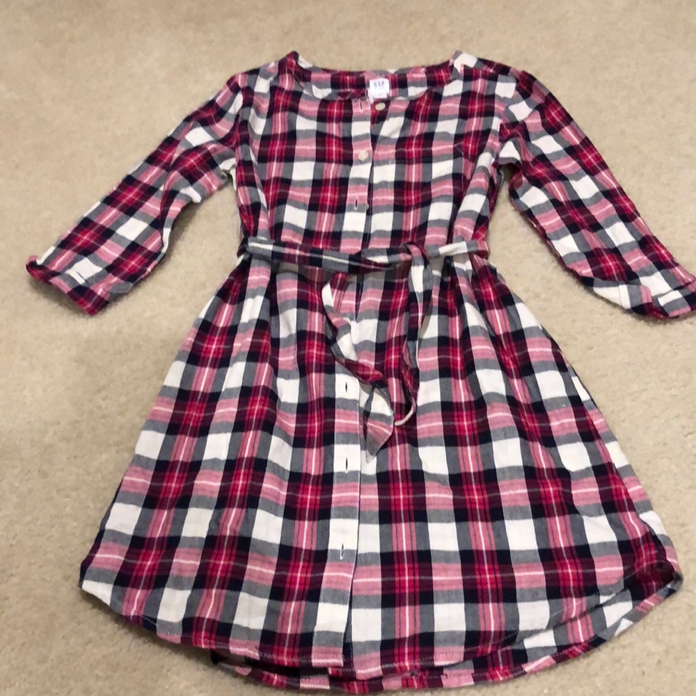 Girls flannel shirt dress